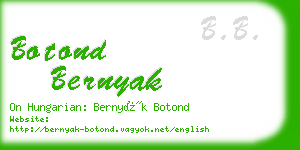 botond bernyak business card